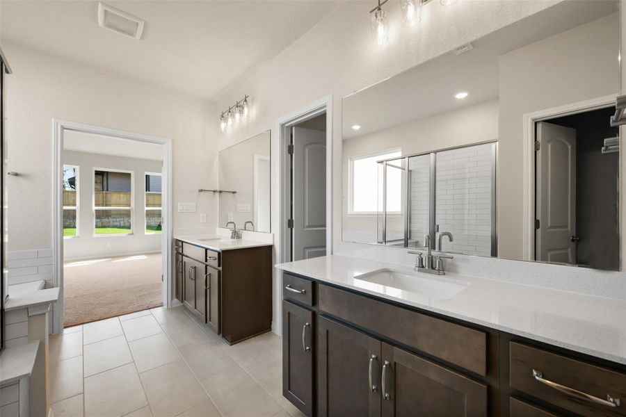Furnished interior view inside a new home in The Colony 50s, Bastrop (Image 5). Furnished interior view inside a new home in The Colony 50s, Bastrop (Image 5).