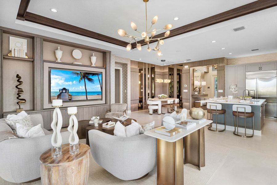 Representative furnished interior of a home built from the Vienna Grande by GL Homes in Valencia Del Mar (55+), Boynton Beach (Image 8).