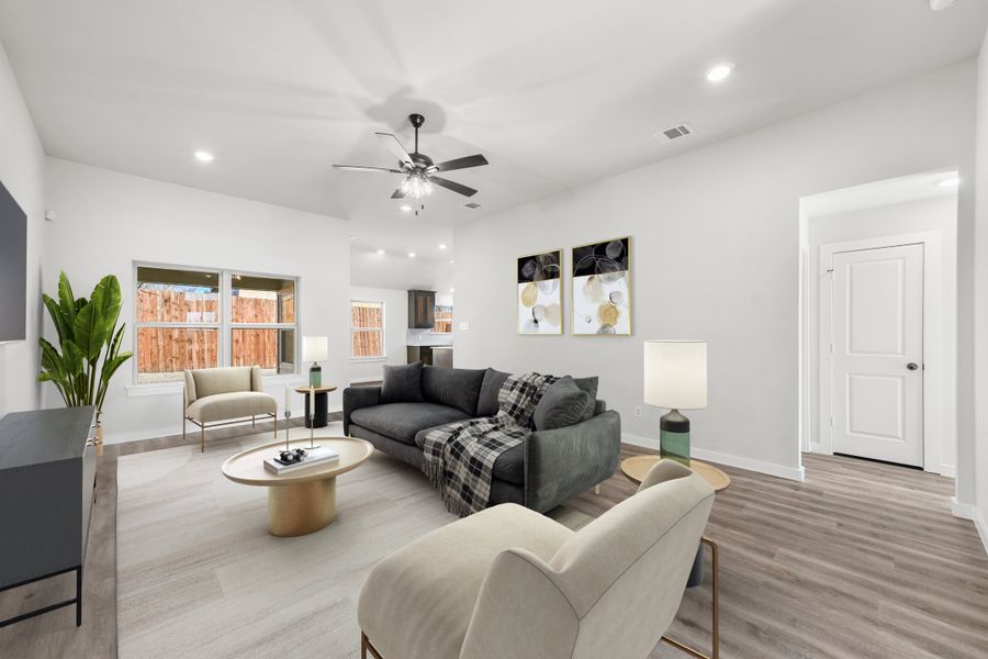 Representative furnished interior of a home built from the Cambria I by Cheldan Homes in Craftsmen's Corner, Cleburne (Image 51).
