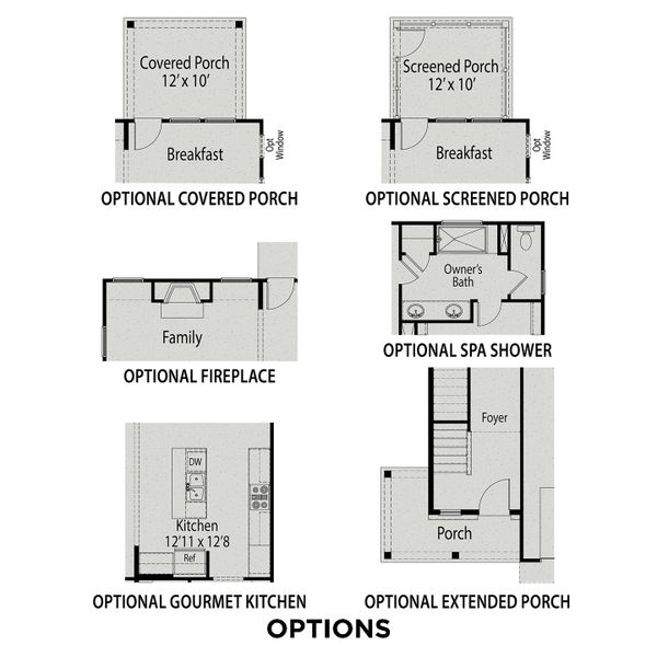 2D floor plan layout for the The Gavin A by Davidson Homes LLC in Montrose, Aberdeen, NC (Image 5).