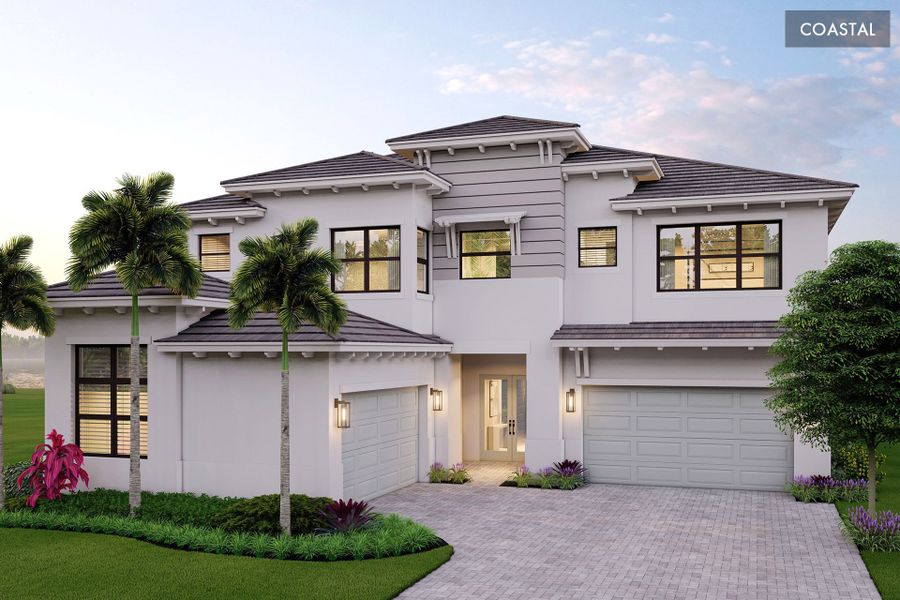 Representative exterior photo of a completed home built from the Zenith by GL Homes in Apex at Avenir, Palm Beach Gardens, FL (Image 2). Representative exterior photo of a completed home built from the Zenith by GL Homes in Apex at Avenir, Palm Beach Gardens, FL (Image 2).