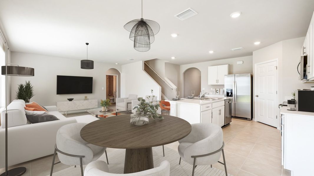 Furnished interior view inside a new home in Palmetto Landing at Babcock Ranch Express, Punta Gorda (Image 6). Furnished interior view inside a new home in Palmetto Landing at Babcock Ranch Express, Punta Gorda (Image 6).