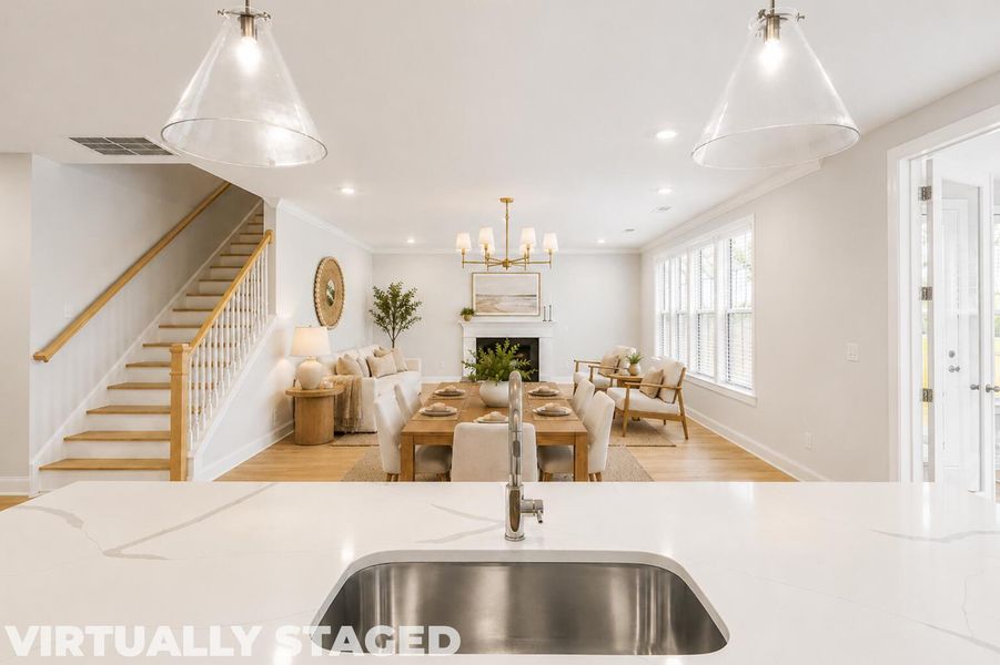 Furnished interior view inside a new home in Tidewater at Lakes of Cane Bay, Summerville (Image 16).
