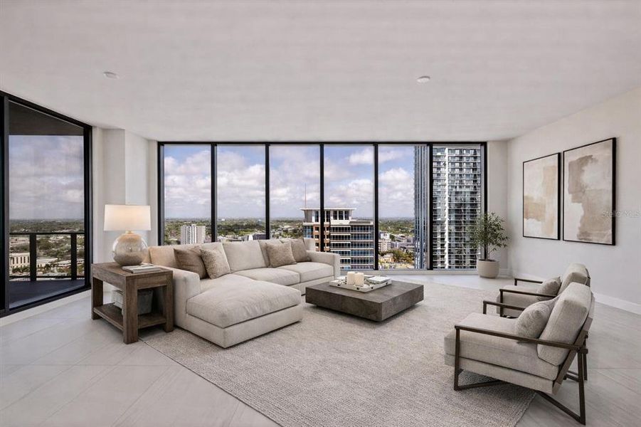 Furnished interior view inside a new home in , St. Petersburg (Image 12).