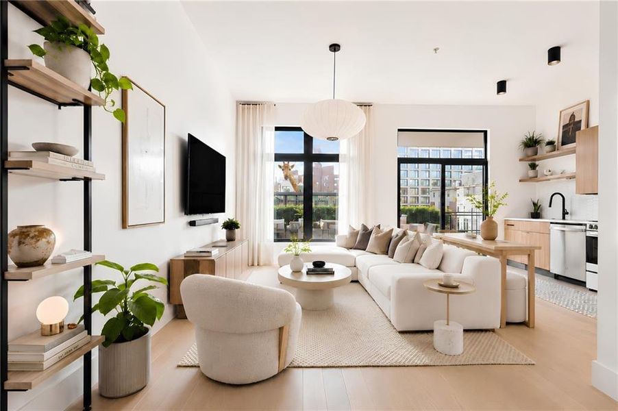 Furnished interior view inside a new home in , Atlanta (Image 16).