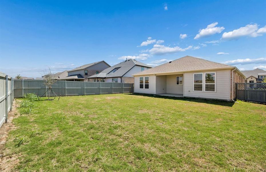 Large fenced-in backyard