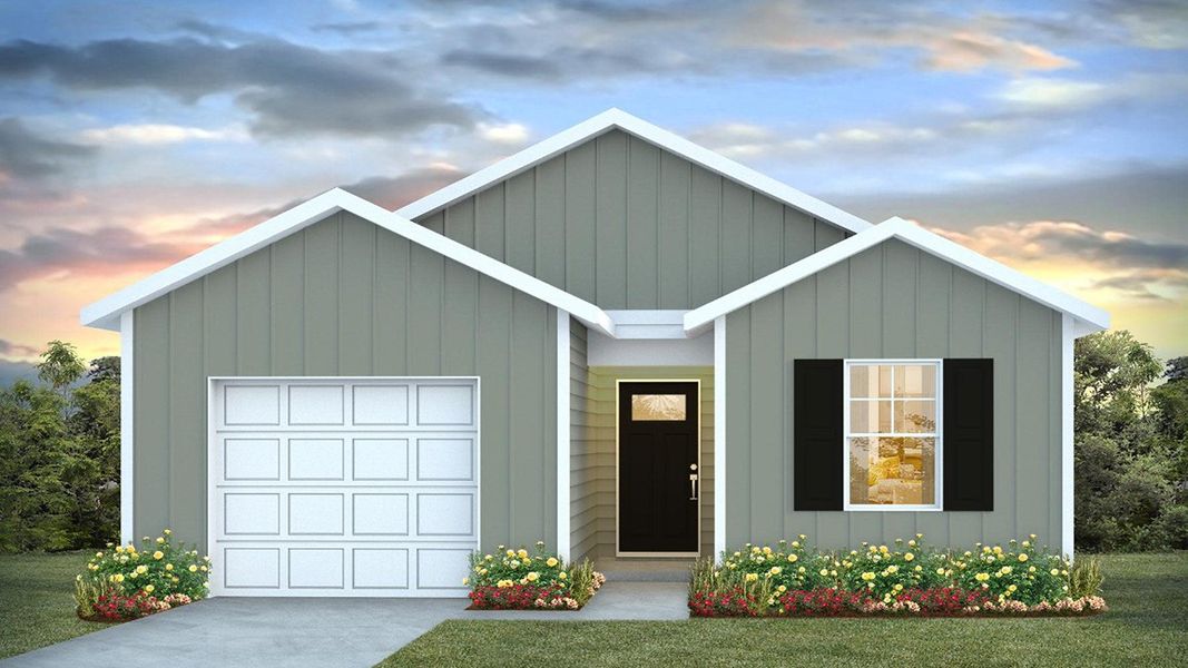 Front exterior of a new home in Rice Hope, Port Wentworth, GA, highlighting curb appeal (Image 2).