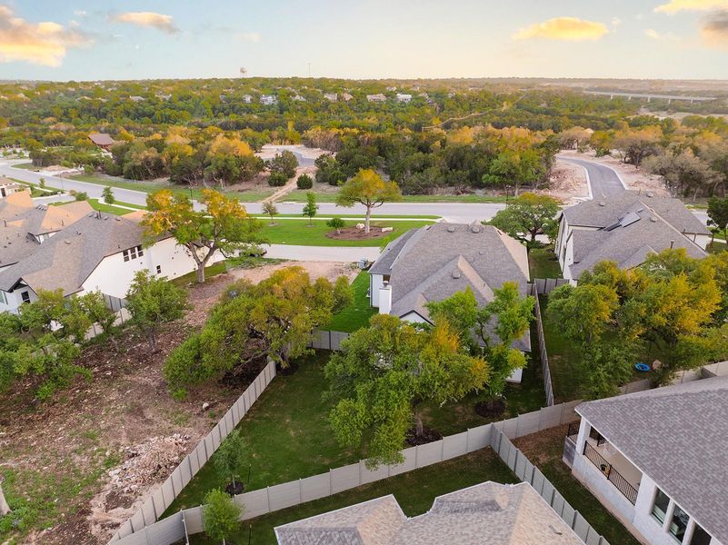 Aerial view of residential area Aerial view of residential area