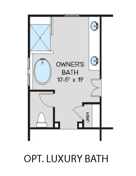 2D floor plan layout for the Pinehurst by Greybrook Homes in Shepherds Trace, Clover, SC (Image 31).