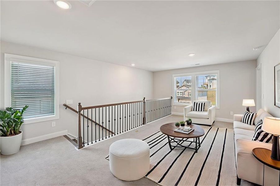 Furnished interior view inside a new home in Hemingway - Reserve Series, Cumming (Image 9). Furnished interior view inside a new home in Hemingway - Reserve Series, Cumming (Image 9).