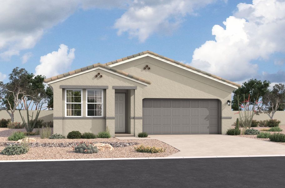 Representative exterior photo of a completed home built from the Ellenton by Beazer Homes in Highpointe at Northpointe, Peoria, AZ (Image 10).
