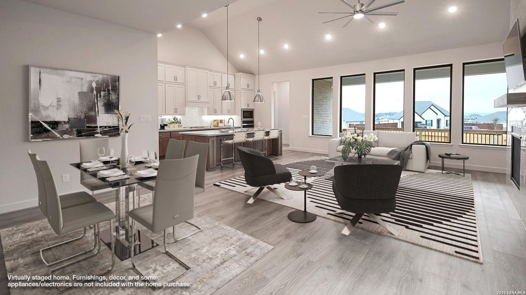 Furnished interior view inside a new home in Homestead, Schertz (Image 4). Furnished interior view inside a new home in Homestead, Schertz (Image 4).