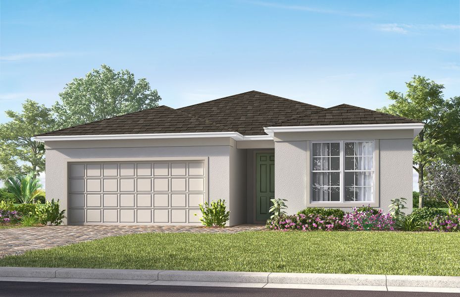 Representative exterior photo of a completed home built from the Symphony by Pulte Homes in EverBe, Orlando, FL (Image 19).