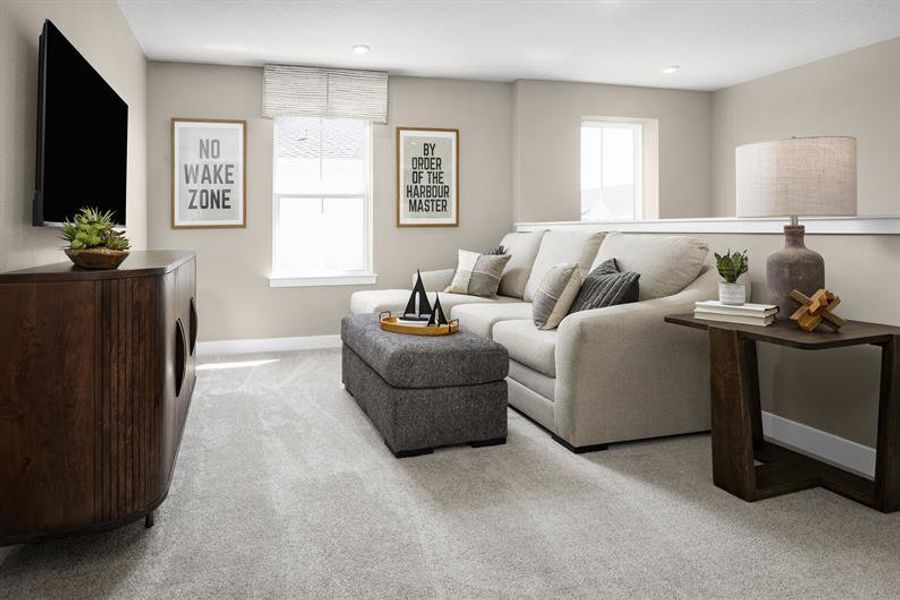 Representative furnished interior of a home built from the Hutchinson by Ryan Homes in Lake Mattie Preserve, Auburndale (Image 12).