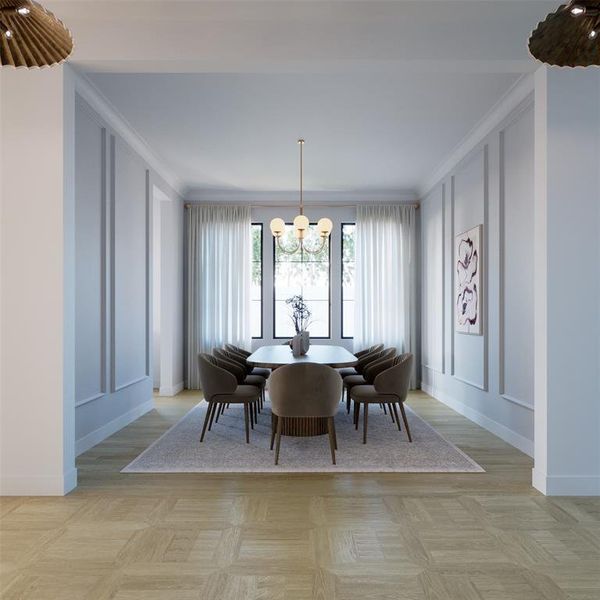 Furnished interior view inside a new home in , Dallas (Image 9).