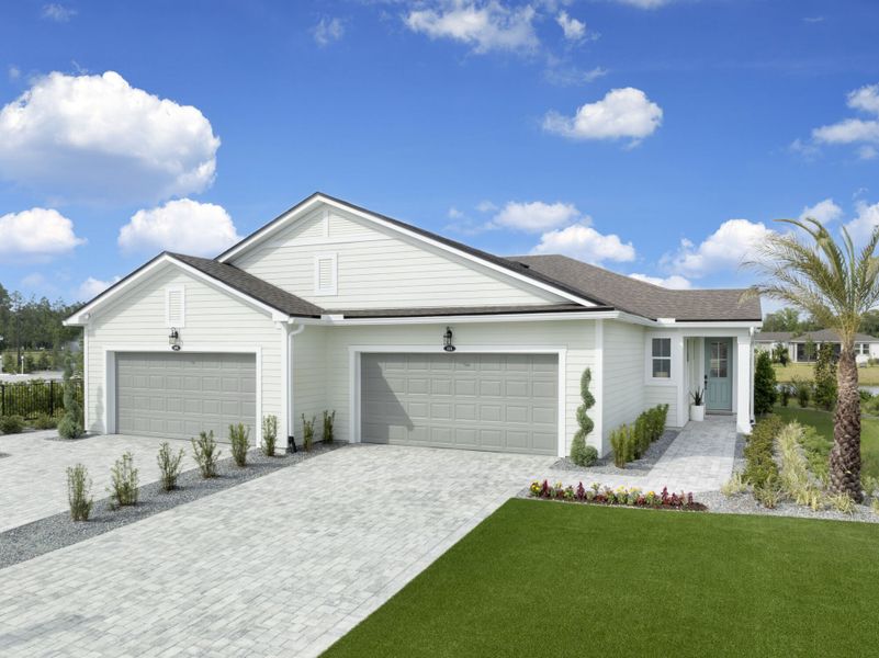 Representative exterior photo of a completed home built from the Hammock by Mattamy Homes in RiverTown, St. Johns, FL (Image 18). Representative exterior photo of a completed home built from the Hammock by Mattamy Homes in RiverTown, St. Johns, FL (Image 18).