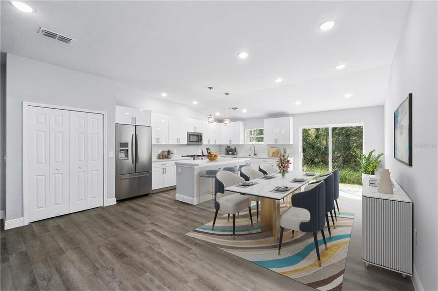 Kitchen and Family room