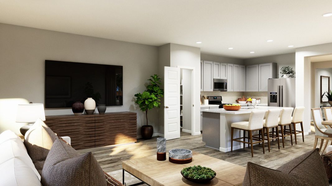 Representative furnished interior of a home built from the The Emilia by Legend Homes in Rocky Creek Crossing, Crowley (Image 14).