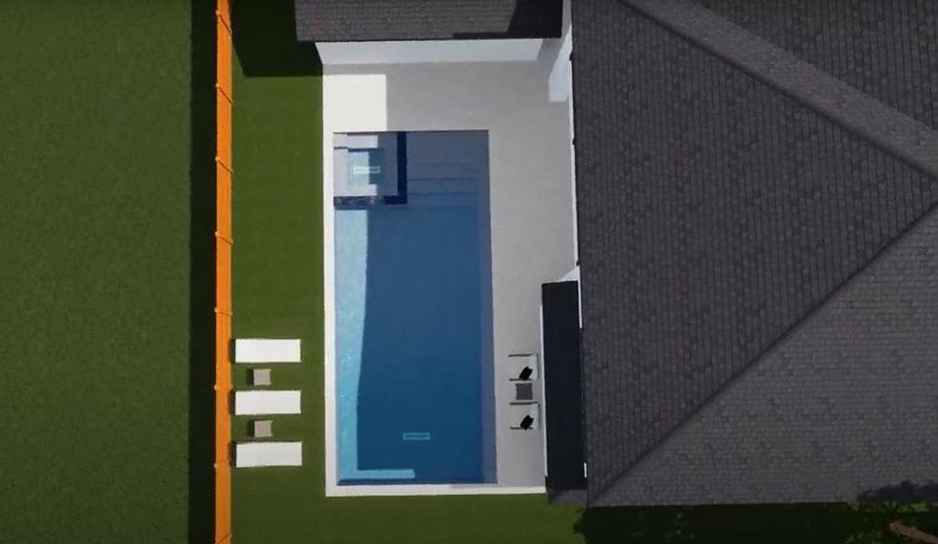 Proposed pool layout. Only shown for marketing and illustrative purposes. Not included in pricing. Proposed pool layout. Only shown for marketing and illustrative purposes. Not included in pricing.