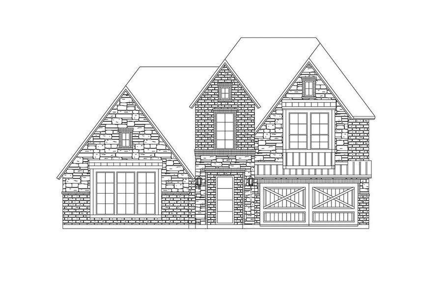 Representative exterior photo of a completed home built from the Grand Silverwood by Grand Homes in Grand Oaks, Celina, TX (Image 18).