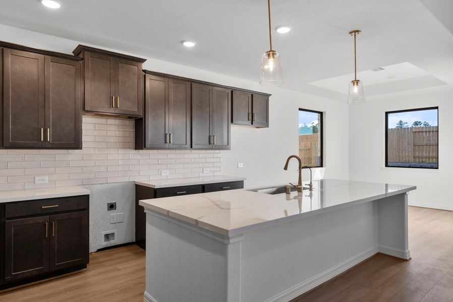 View of Kitchen and dining