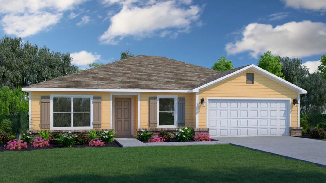 Representative exterior photo of a completed home built from the Franklin by Holiday Builders in Salt Creek At Mexico Beach, Mexico Beach, FL (Image 2). Representative exterior photo of a completed home built from the Franklin by Holiday Builders in Salt Creek At Mexico Beach, Mexico Beach, FL (Image 2).