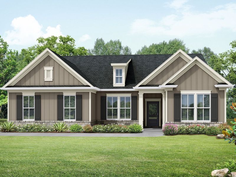 Representative exterior photo of a completed home built from the The Rosewood by My Home Communities in Legends at Old Monroe, Monroe, GA (Image 7).