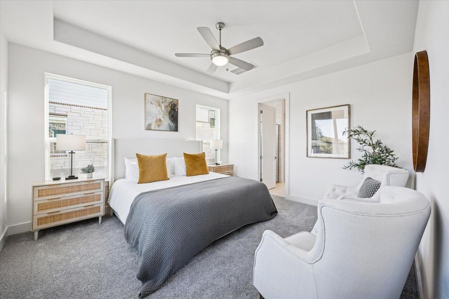 Furnished interior view inside a new home in Chester Ranch Place, Round Rock (Image 7). Furnished interior view inside a new home in Chester Ranch Place, Round Rock (Image 7).