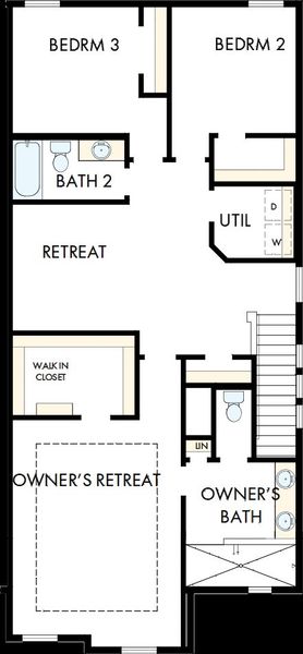 2D floor plan layout of this home in Ridgeline Towns, McKinney, TX (Image 4). 2D floor plan layout of this home in Ridgeline Towns, McKinney, TX (Image 4).
