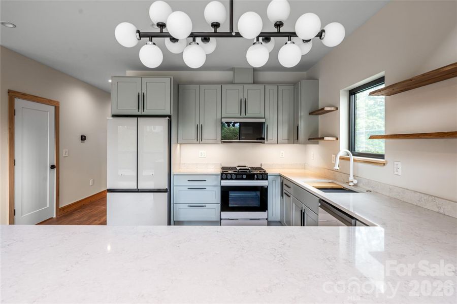 Furnished interior view inside a new home in , Weaverville (Image 9).