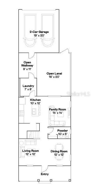 2D floor plan layout of this home in , Clermont, FL (Image 5).