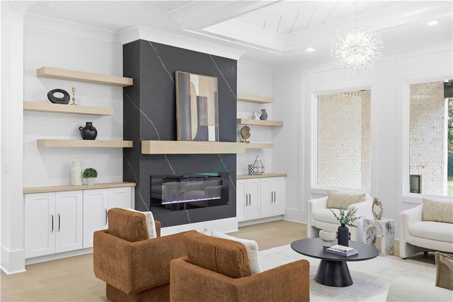 Furnished interior view inside a new home in , Monroe (Image 44).