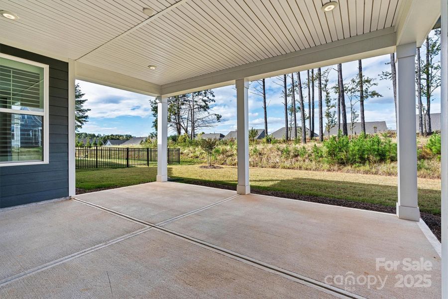 Extended covered rear porch Extended covered rear porch
