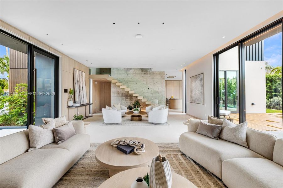 Furnished interior view inside a new home in , Miami Beach (Image 12).