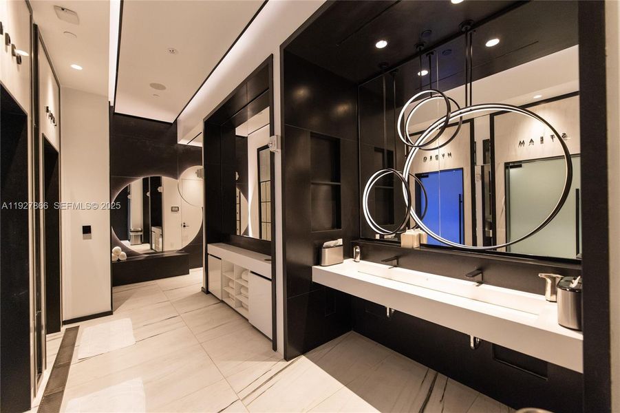 Furnished interior view inside a new home in , Sunny Isles Beach (Image 8). Furnished interior view inside a new home in , Sunny Isles Beach (Image 8).