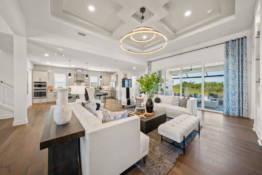Representative furnished interior of a home built from the Tideland by Homes by Towne in Palmera at Wellen Park, Venice (Image 5).