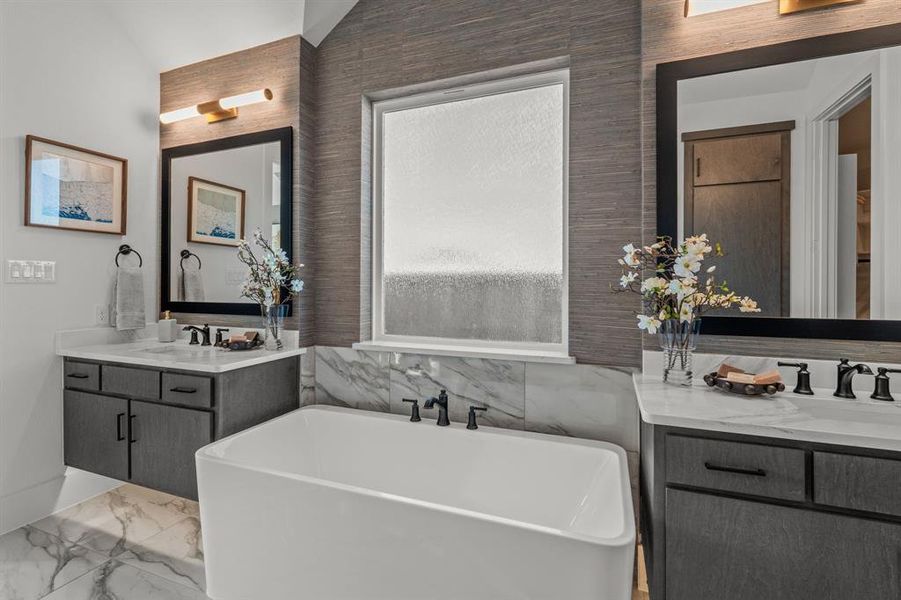 Furnished interior view inside a new home in East Village - Classic Series, Frisco (Image 36).