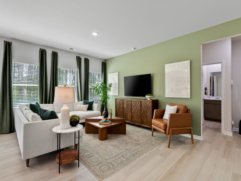 Furnished interior view inside a new home in Cadence Meadows, Zebulon (Image 12).