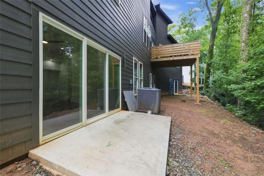 Exterior details and patio area of a home in , Atlanta (Image 2). Exterior details and patio area of a home in , Atlanta (Image 2).