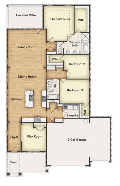 2D floor plan layout of this home in Waterford Park, Weatherford, TX (Image 5). 2D floor plan layout of this home in Waterford Park, Weatherford, TX (Image 5).