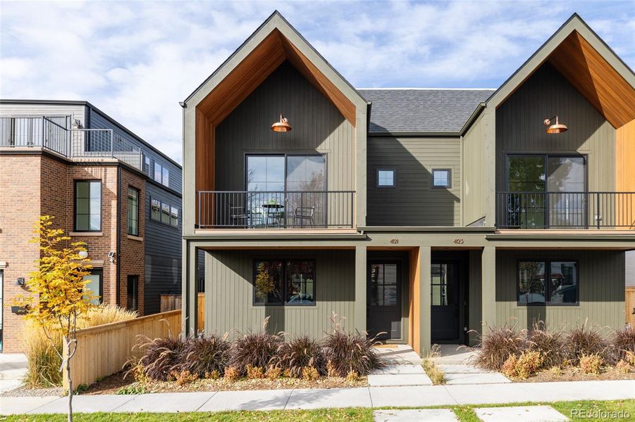 Front exterior of a new home in , Denver, CO, highlighting curb appeal (Image 1). Front exterior of a new home in , Denver, CO, highlighting curb appeal (Image 1).
