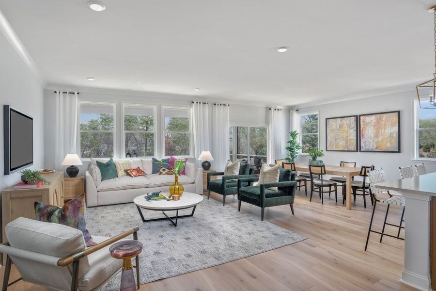 Representative furnished interior of a home built from the Plan 1910 Modeled by KB Home in Wellington Pointe Executive Series, Monroe (Image 4). Representative furnished interior of a home built from the Plan 1910 Modeled by KB Home in Wellington Pointe Executive Series, Monroe (Image 4).