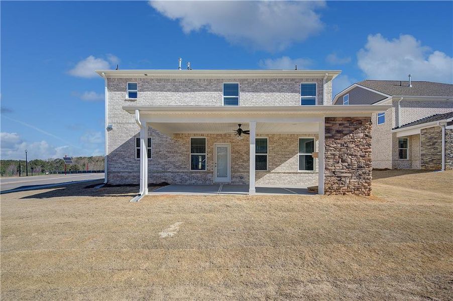 Exterior details and patio area of a home in Burchwood, Stockbridge (Image 21).