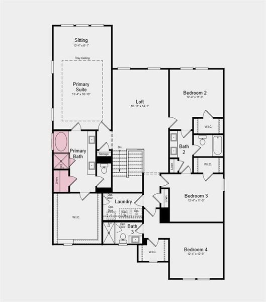 2D floor plan layout of this home in Bailey Fence, Dacula, GA (Image 3).