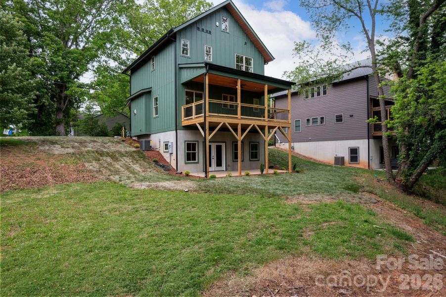 Exterior details and patio area of a home in , Asheville (Image 23).