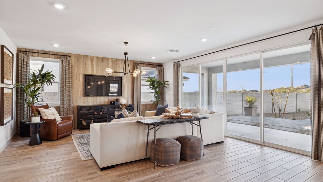 Representative furnished interior of a home built from the Miraval by D.R. Horton in The Ridge at Stone Butte, Phoenix (Image 12).