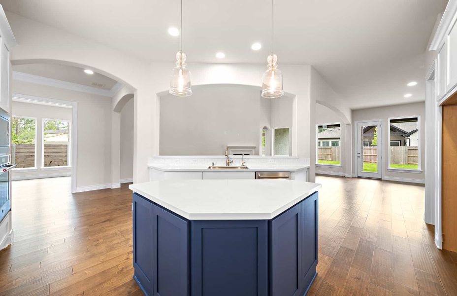 Representative furnished interior of a home built from the 4094 by Ravenna Homes in Artavia 70′, Conroe (Image 12).