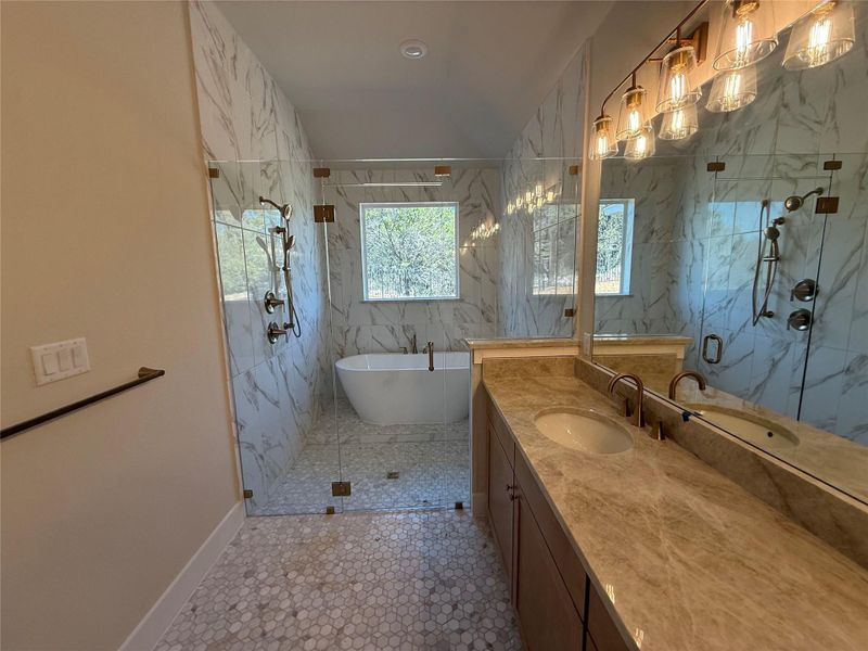 In-progress construction of a new home in The Estates at La Cima, San Marcos, TX (Image 20).