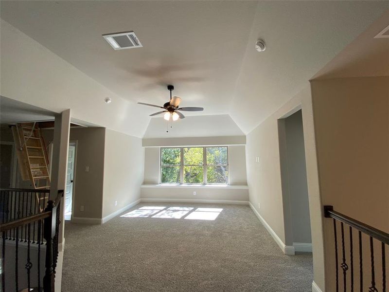 Large Gameroom with window seat