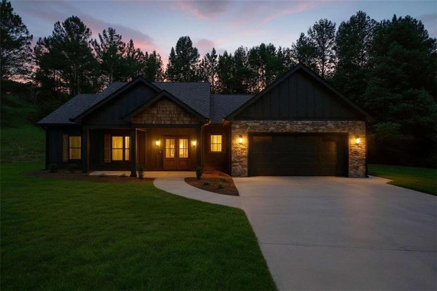 Front exterior of a new home in , Talking Rock, GA, highlighting curb appeal (Image 28).